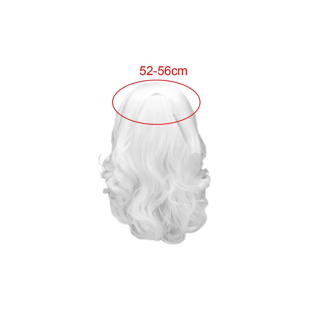 Santa Claus Wig And Beard Cosplay Christmas White Curly Hair for Stage
