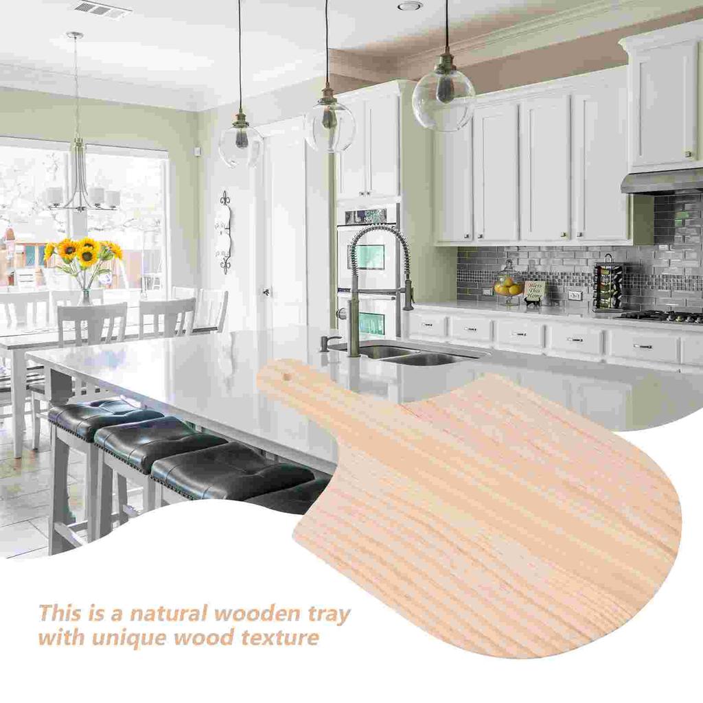 Metal Tray Pizza Tote Cheese Board Pancake Spatula Solid Wood Wooden Kitchen Tool