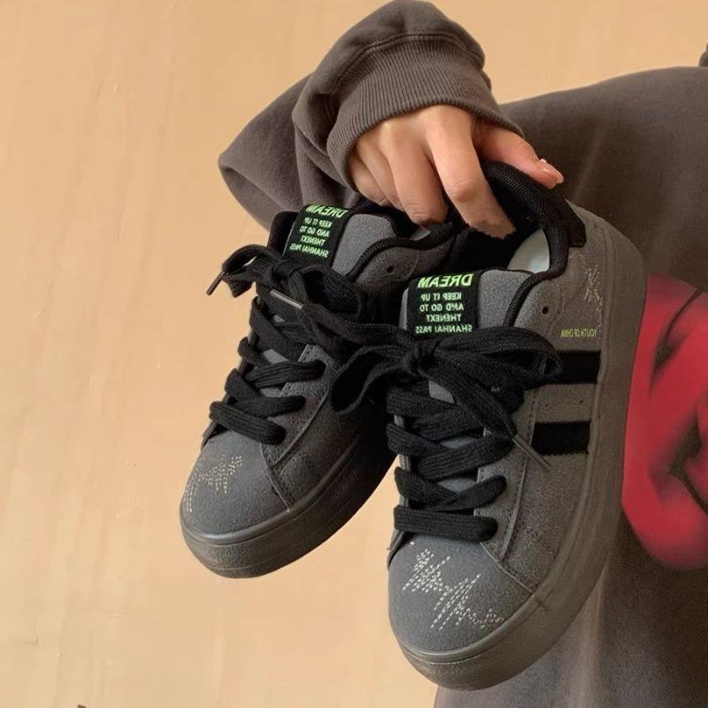 Dopamine Thick Baseplate Shoes Women's Spring and Summer Niche Versatile White Shoes Student Sports and Leisure Shoes Tide