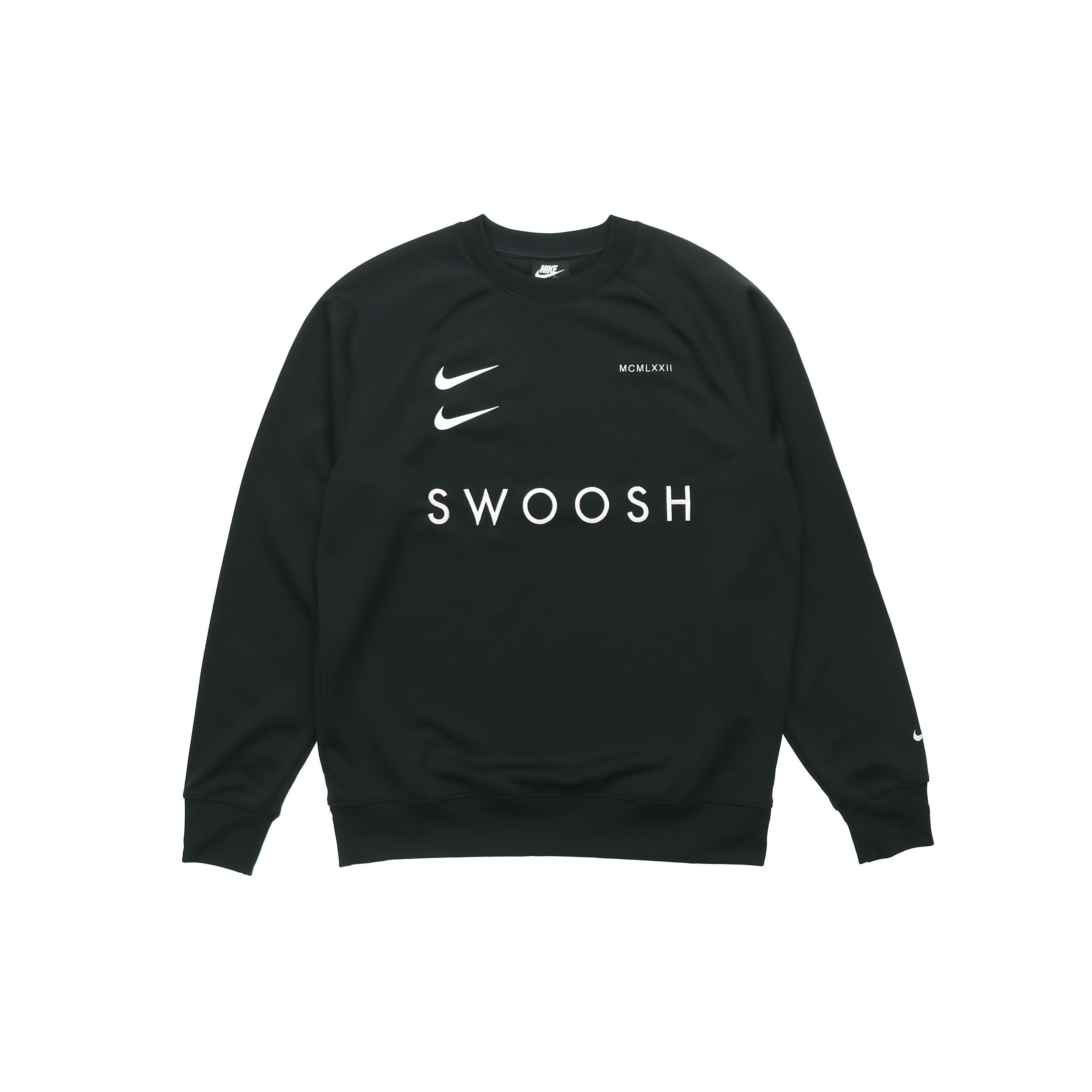 Nike Sportswear Swoosh Sweatshirt For Men Black Men s CJ4841-010 M