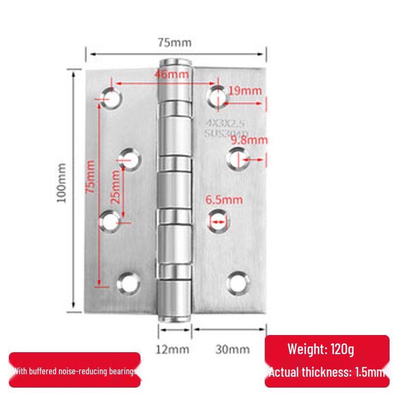 Stainless Steel Folding Casement Hinge for Doors, Windows, Wooden Boxes & Luggage (1-4 inches)