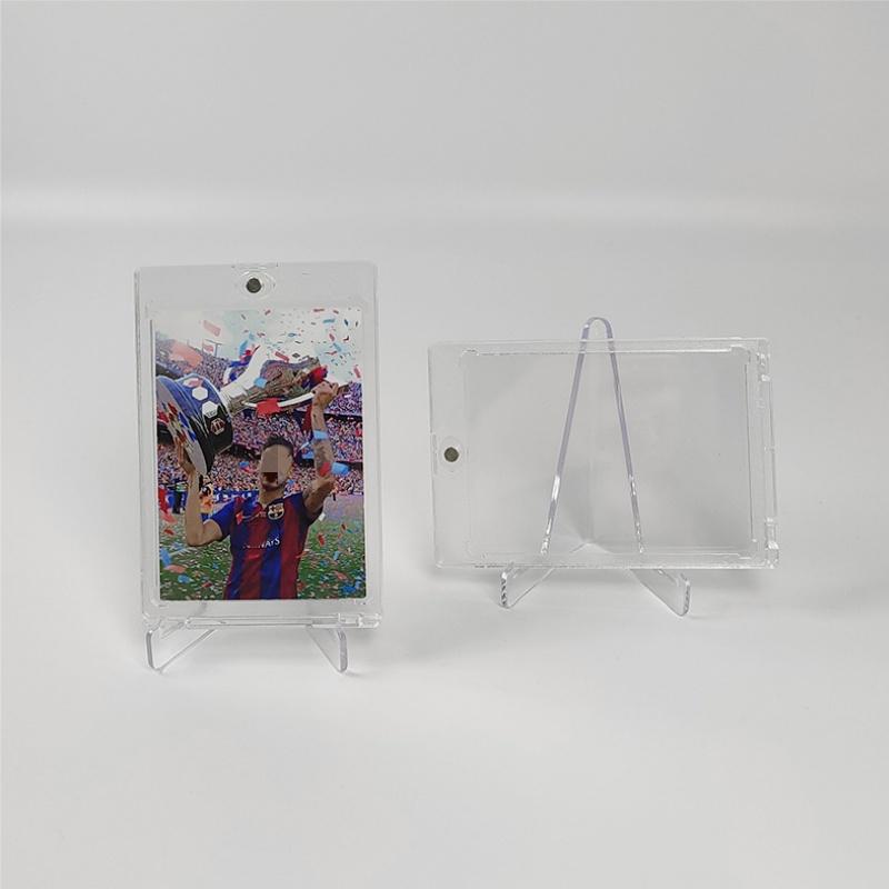 Acrylic Display Holder Transparent Triangle Commemorative Coin Small Photo fram Card Holder Rack Phone Stand Home Decor