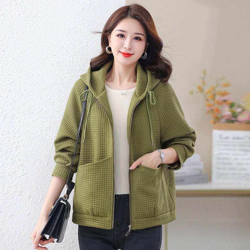 Coat for Women Casual Thickened Cardigan Double Layer Padded Windbreaker Hooded Women Jacket