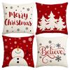Christmas Winter Pillow Cover - Merry Christmas Design, Decorative for Sofa Living Room Cushion