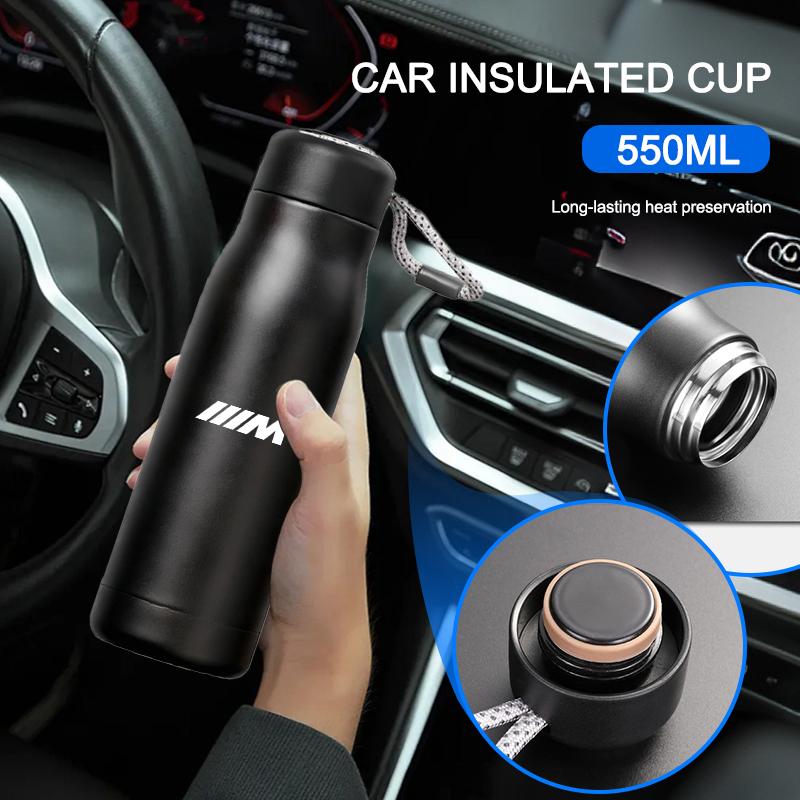 550ML Stainless Steel Car Thermos Cup Portable Water Cups For BMW 1 2 3 4 5 Series X1 X3 X4 X5 X6 X7 F10 F20 F30 G20 G30 F15 F16 nlvc53