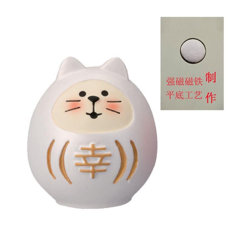 Japanese cat refrigerator sticker, grocery zakka cute bread coffee shop decoration gift miniature resin ornament