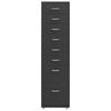 Aktenschrank mit Rollen Anthrazit 28 x 41 x 109 cm Metall