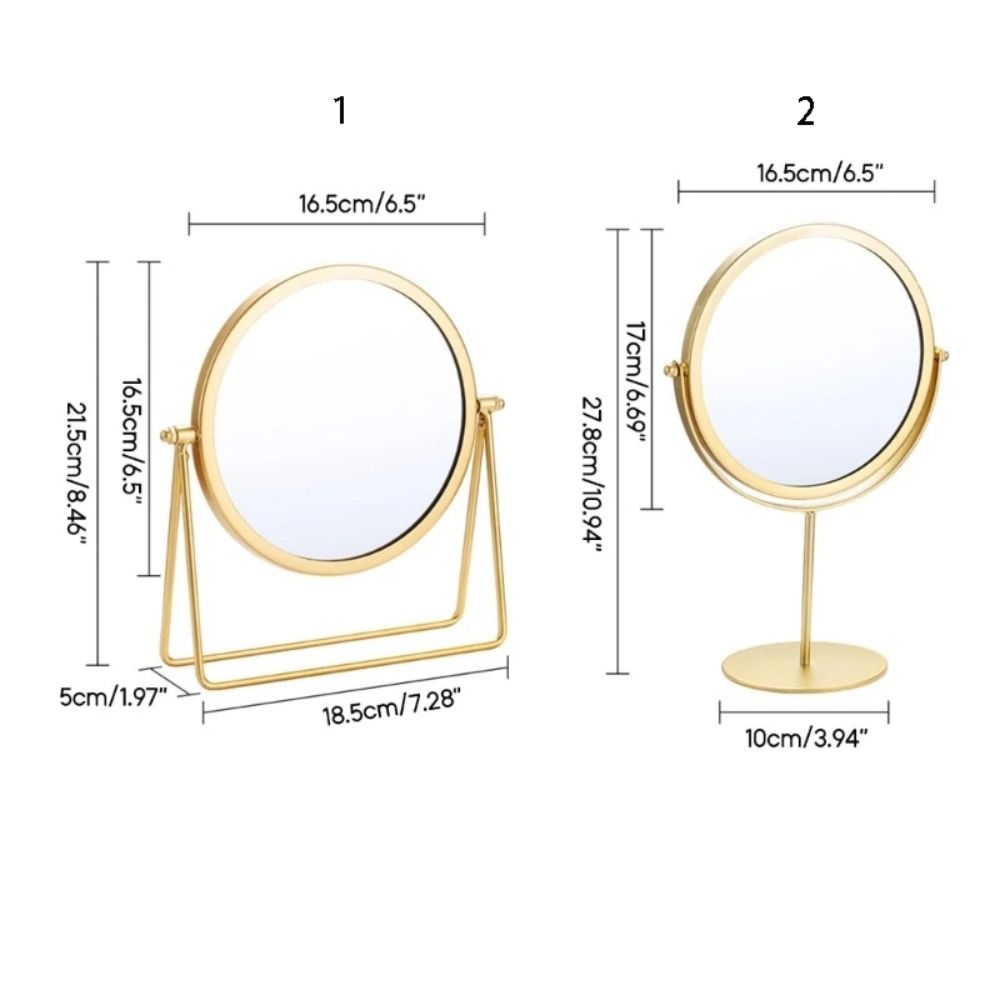 European-style Metal Makeup Mirror High-definition Dormitory Beauty Mirror  Household