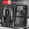 24 Pieces Universal Nail Clipper Tools Set with Nail Scissors Manicure Pedicure Tools Ear Cleaner