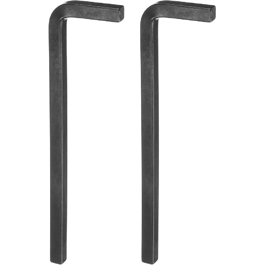 HARFINGTON 2pcs L-Shaped Square Head Wrench 9.5mm Carbon Steel L-Key 4 Points Metric Bolt Wrenches Repairing Tool for Basic Home Repair DIY Project