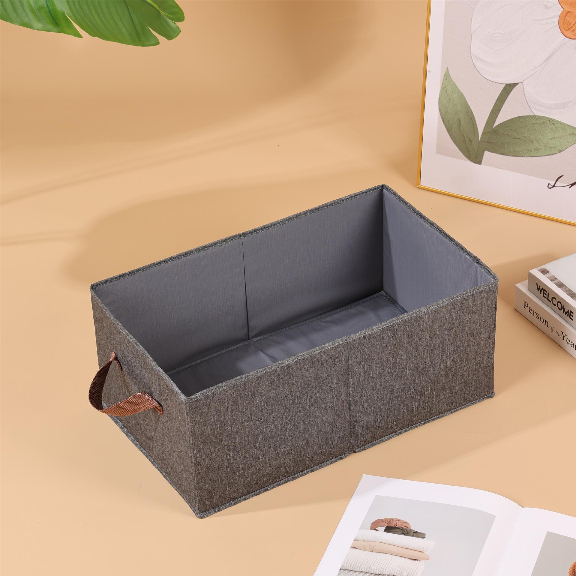 Clothes Storage Box Foldable Oxford Cloth Storage Box Bedroom Wardrobe Drawer Clothes Pants Storage Box серый