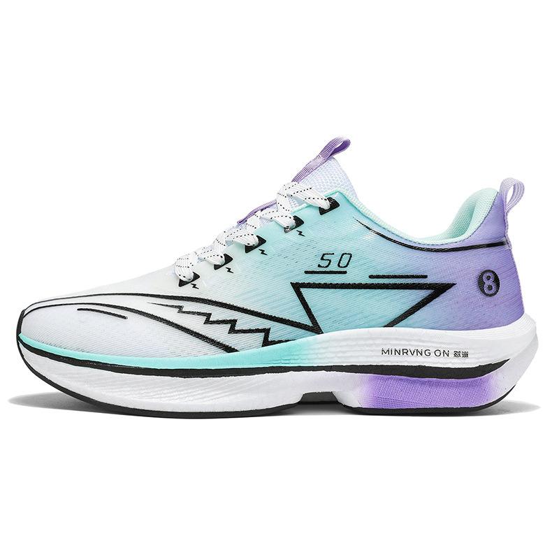 Autumn and Winter Red Rabbit Carbon Board Running Shoes Mesh Ultra-light Sports Shoes Men's Couple Versatile Casual Popcorn Running Shoes