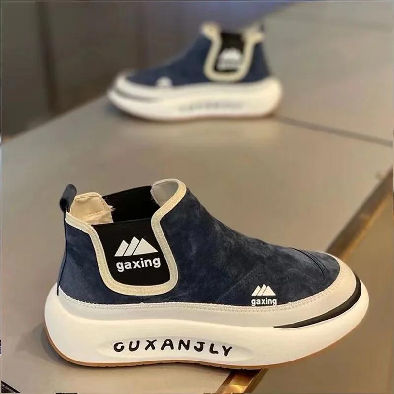 Mode Herrenstiefel Mode Plateau Stiefeletten Outdoor Leichte Sneaker für Herren Rutschfeste Designerstiefel 2024 Frühling Winter Herrenschuhe