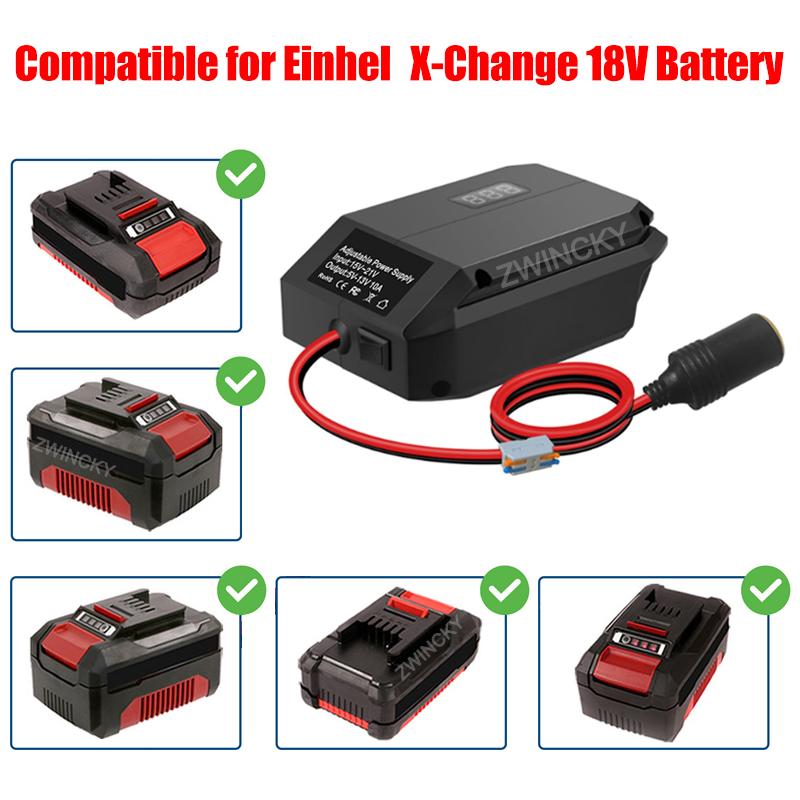 18V To 5-13V Step Down Converter For Makita/Dewal/Milwauke/Bosch/Einhel 18V Battery Cigarette Lighter Adapte Voltage Regulator