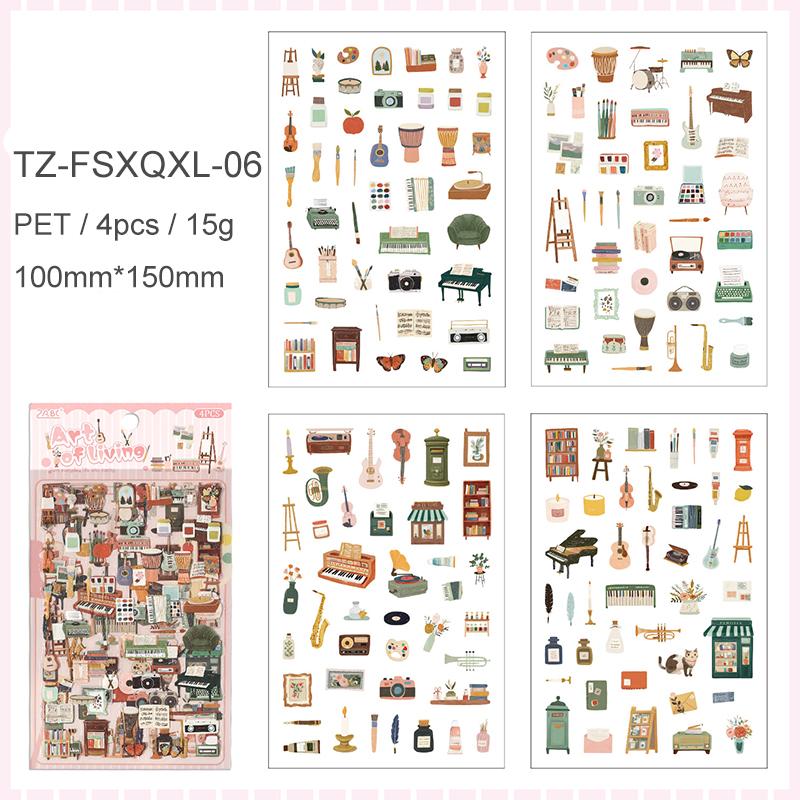 A Fleeting Pleasure Series Cute Life Landscape PET Sticker Creative DIY Journal Material Collage Scrapbooking Stationery