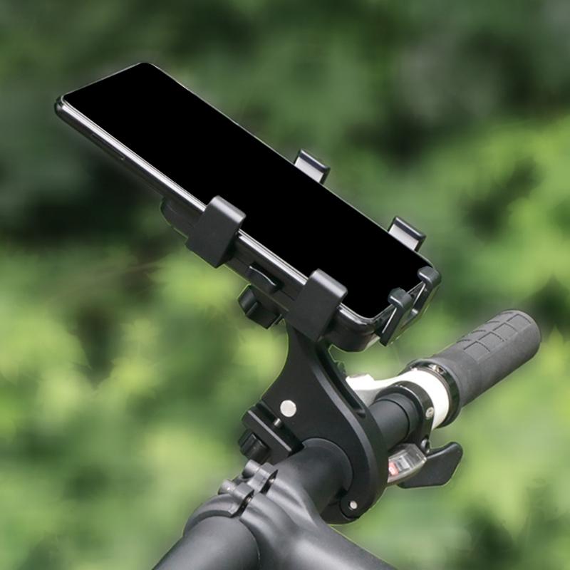 Bike Phone Holder Bracket, Motorcycle Phone Mount Adjustable Bike Handlebar Cell Phone Clamp Scooter Mobile Phone Clip