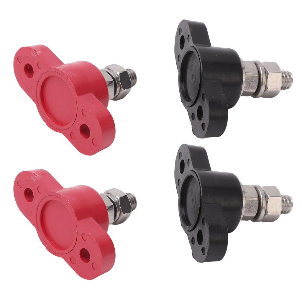Battery Terminal Blocks 12V 24V Safe Red Black Power Stud Battery Junction Block Post Battery Distribution Terminal Block