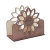 Rustic Napkin Holder Vintage Butterfly/Sunflower Wooden Paper Towel Dispenser Tabletop Standing Napkin Rack for Kitchen Dining Room Farmhouse Party