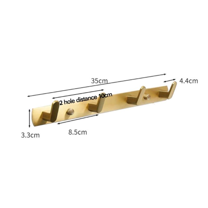 Aluminum Robe Hook Grey White Black Creative 3 4 5 6 Row Wall Hook for Bathroom Kitchen Lavatory Home Coat Towel Key Holder