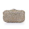 Volle Steine Blume Party Box Clutch Lila/grün Kristall Abendtasche Hochzeit Braut Minaudiere Handtaschen Kette Damen Tasche