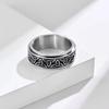 Vintage Viking Celtic Knot Rune Rings Rotating Stainless Steel Anti Stress Anxiety Relife Spinning Ring Men Anillo Antiestres