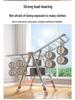 Wing-Shaped Folding Clothes Rack for Bedroom & Balcony - Retractable Floor-Standing Drying Rack.
