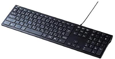 Sanwa Supply Wired Slim Keyboard USB Connection Japanese Layout 112 Keys Pantograph Black SKB-SL33BK