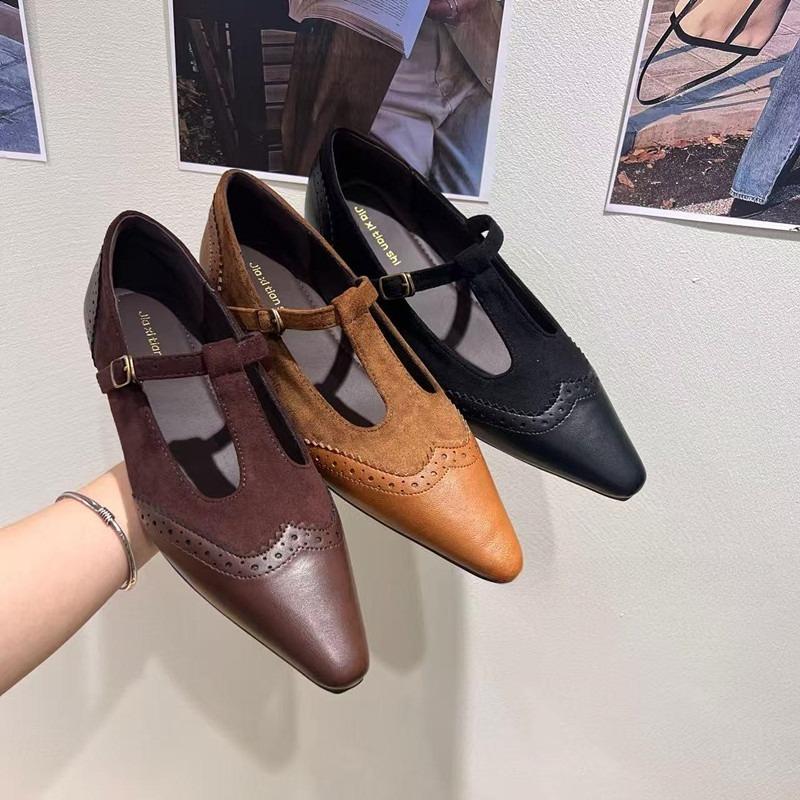 2025 Autumn Pointed Toe Women Flats Sexy Shallow Slip On Sandals Shoes Fashion Low Heel Ladies Elegant Dress Boat Shoes