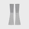Striped layered button leg warmer GREY