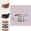 Pu Leather Womens Belt With Star Decor And Pin Closure For Office And Weekend Wear