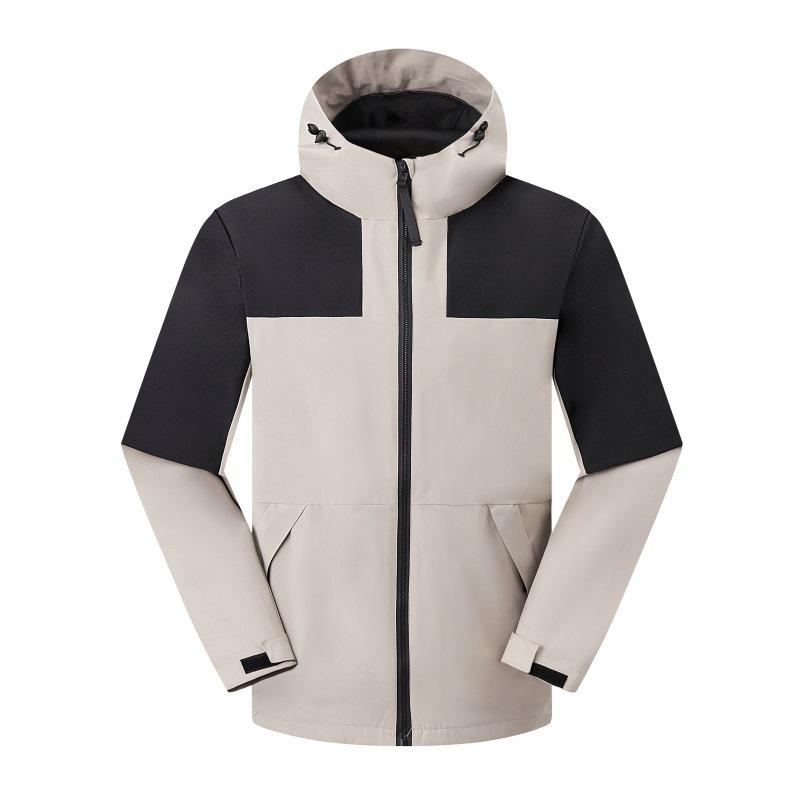 Veste d'extérieur pour hommes et femmes Printemps et Automne Assortiment de couleurs Nouvelle Vêtement d'alpinisme coupe-vent et imperméable Veste à capuche simple