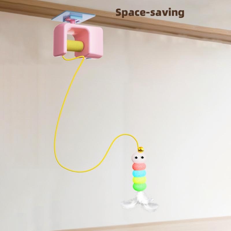 Cats Interactive Teaser Toy with Bouncing Elevating for Felines Cats Plaything Gift for Indoor Felines