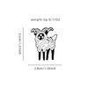 Three-eyed black goat brooch cartoon fashion versatile literary badge dripping oil exquisite anti-light