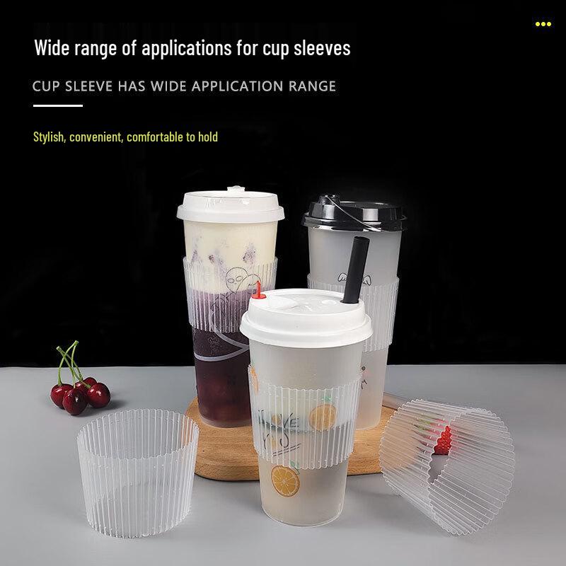 FANSUN Disposable Plastic Cup Sleeves