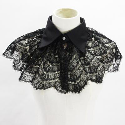 Vintage Floral Lace Lapel Fake Collar for Women Hollow Necklace Choker False Collars Female Dress Party Detachable Collars