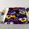 Multiple Sizes Available, Warm Floral Themed Flannel Blanket, Sofa Throw, Travel Home Gift Blanket, Soft and Warm Napping Blanket for Sofa,