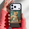 Cute Cat Painting Phone Case for iPhone 17 16 15 14 13 Pro Max Back Cover for 12 11 Pro Coque