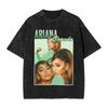 Washed T Shirts Arianas Grandes Retro Vibes Hip Hop Vintage T-Shirt Harajuku  Streetwear 100% Cotton Summer Tops Tees Men Women