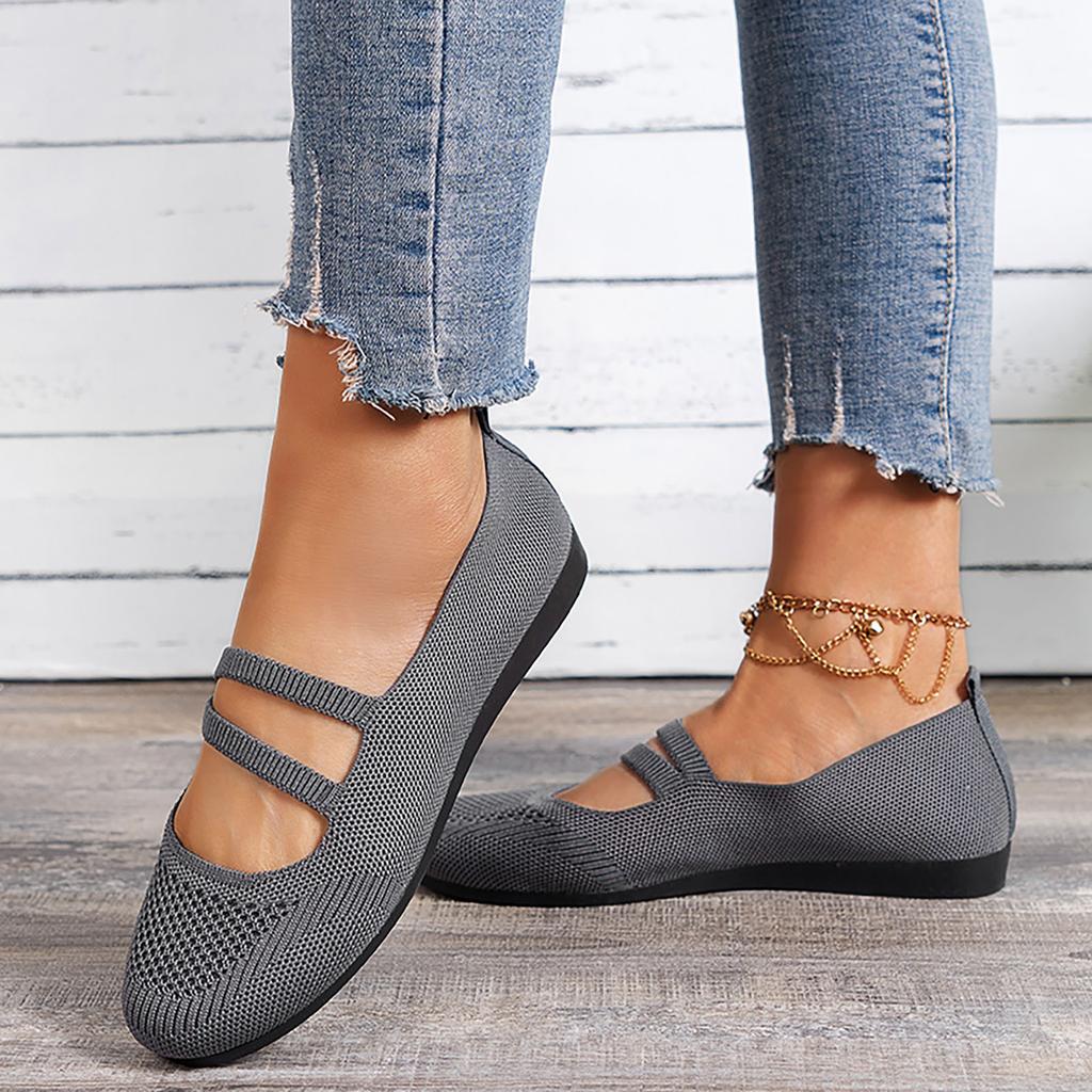 Women Flat Shoes Slip Comfortable Walking Ballerina Shoes Cute Ballet Ladies Portable Low Wedge Loafers Flat Shoes for Women