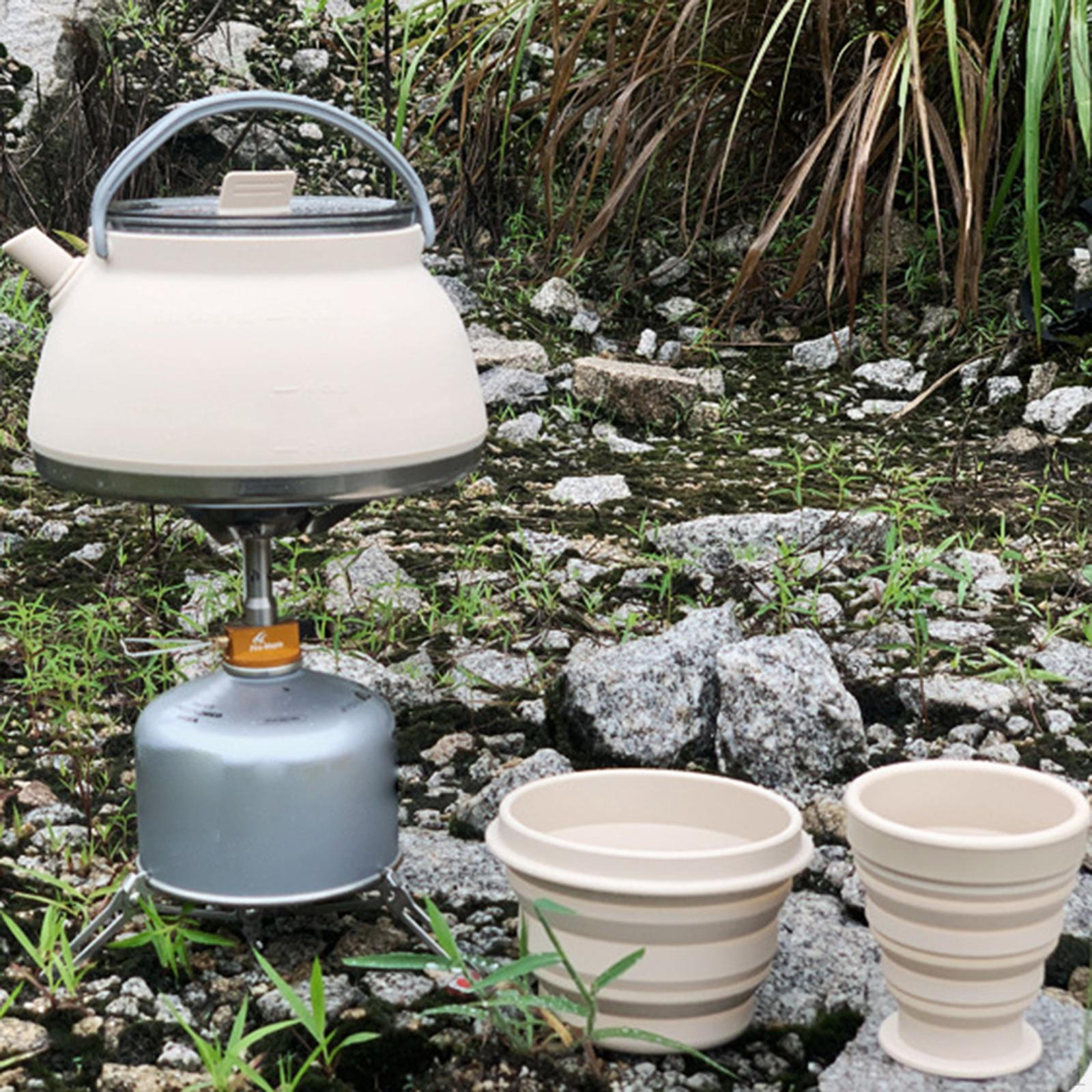 

Складной чайник, кофейник, портативный силиконовый чайник для пикника, кемпинга легкие хаки