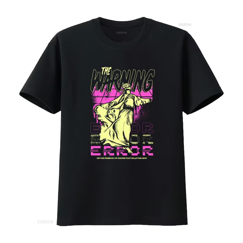 THE WARNING Band ERROR LP Design T Shirt Bold Neon Gothic Vibes All Sizes Available Vintage Washed Unisex Streetwear Graphic