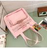 Schoolbag New Ins High Value Korean College Style Primary and Secondary School Students Two-piece Backpack Ballet Style Lace Make-up Bag