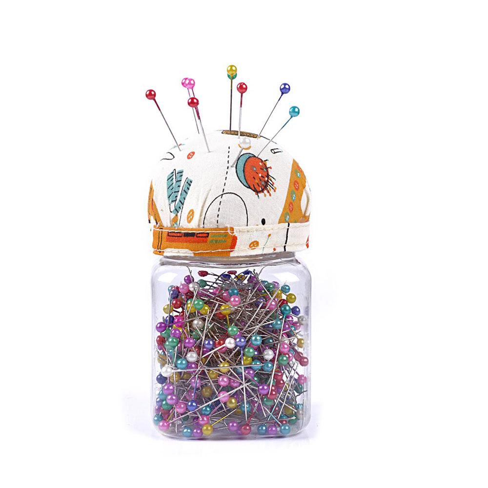 

500 Pieces/Bottle 3.5CM Colorful Pearl Head Pins Sewing Craft Decor Sewing Accessories DIY Embroidery Positioning Tools