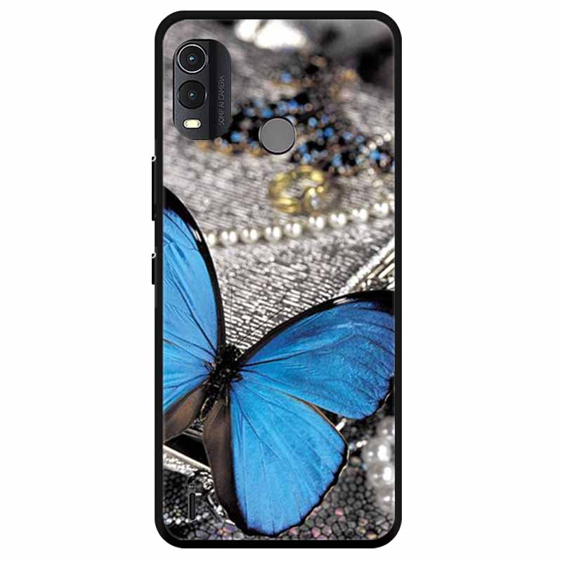 Soft Silicone Cover For Nokia C22 Case 2023 TPU Wolf Lion Painted Black Phone Coque for Nokia C22 C 22 4G Black For NokiaC22