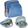 Soft Velvet Travel Jewelry Case Slim Size Detachable Jewelry Organizer Partition Jewelry Bag