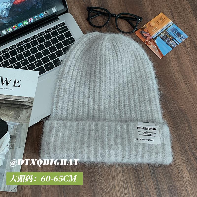 Hat Women's Patch Simple Design Trend Thickened Wool Hat 2025 Winter New Ear Protector Knitted Hat