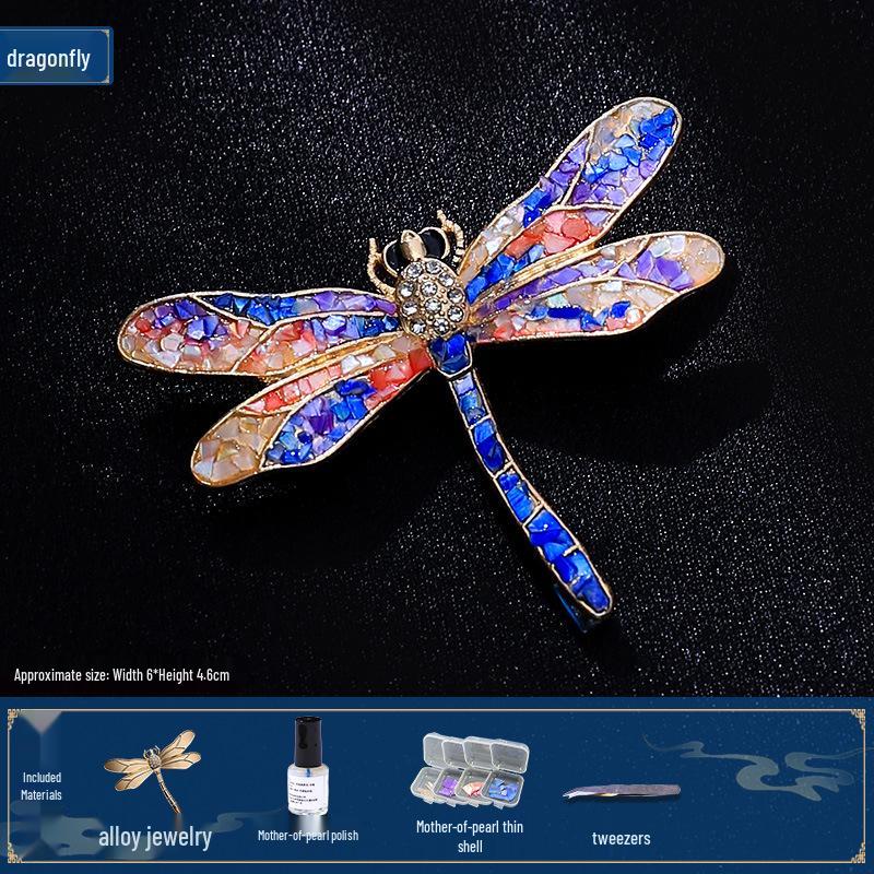 Mother-of-Pearl Hairpin Craft Kit: Brooch & Hairpin Shell Fragments - Perfect Mother’s Day Gift