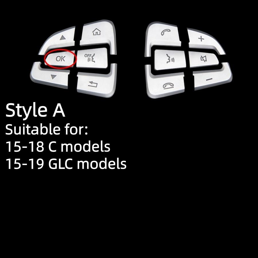 Steering wheel button stickers Control volume answer button Cover modification sticker for Mercedes Benz GLC GLE GLS GLA