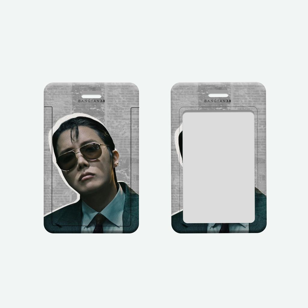 8pcs BTS Photocard Holder, Kpop Movie Style ID Badge & Card Case with Member Portrait, ARMY Fans Collectible Card Cover