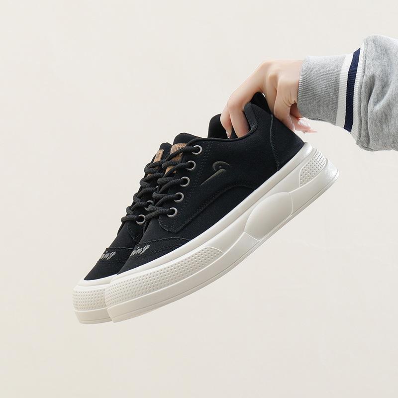 

Жіночі кросівки на товстій платформі, кросівки на платформі, прогулянкові туфлі, легкі дихаючі кросівки з штучної шкіри на шнурівці для жінок, зручне тенісне взуття 40 чорний